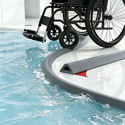 Wet Room Floor Barrier, Shower Tray Sealing Strip, Self-Adhesive Silicone Waterproof Shower Water Barrier for Bathroom Floor