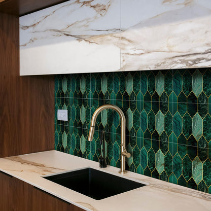 funlife Peel and Stick Wall Tiles, Stick on Tiles Self-Adhesive Square Tile Stickers, Water Resistant Art Deco Backsplash for Kitchen Bathroom,