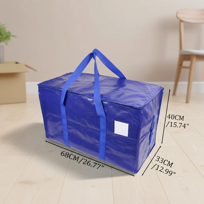 Snugkin Large Storage Bags 6 Pack 91L Moving Bags with Zips & Handles Heavy Duty Storage Boxes with Lids Water-Resistant Packing Bags for Home