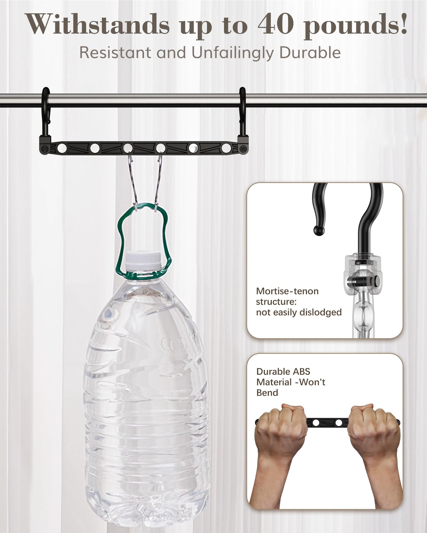 Latoxcaa Space Saving Hangers for Clothes, 8 Pcs Magic Hangers with 6 Holes & 360° Swivel, Wardrobe Organiser Hanger Hooks, Sturdy for Heavy Clothes