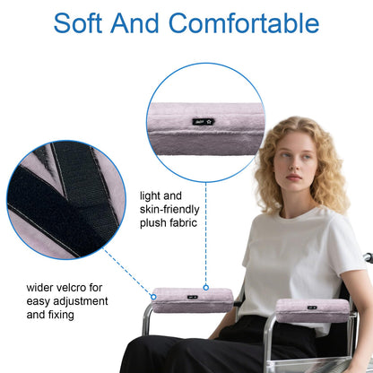 SPRING SEAON Wheelchair Armrest Pads Covers Fuzzy Desk Chair Arm Pads Soft