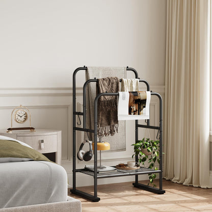 3-Tier Freestanding Towel Rack, Fixed-Height Bars Highest 101CM