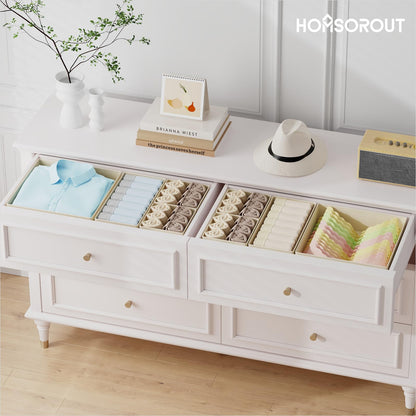 Homsorout Drawer Organisers Foldable Drawer Dividers - 10 Pack Fabric Clothes Wardrobe Storage Boxes Drawer Dividers Cubes for Dresser, Socks