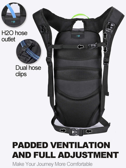 Arvano Hydration Backpack Lightweight Cycling Backpack with Water Bladder, 6L Water Rucksack for for Men Women Skiing Mountain Biking Hiking