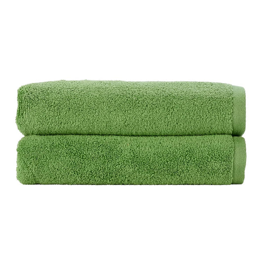 Christy Cirrus Lightweight Bath Towels | Set of 2 | Quick Dry | Super Soft and Fluffy | Lightweight Bathroom Shower Towels | 100% Cotton | Apple Green