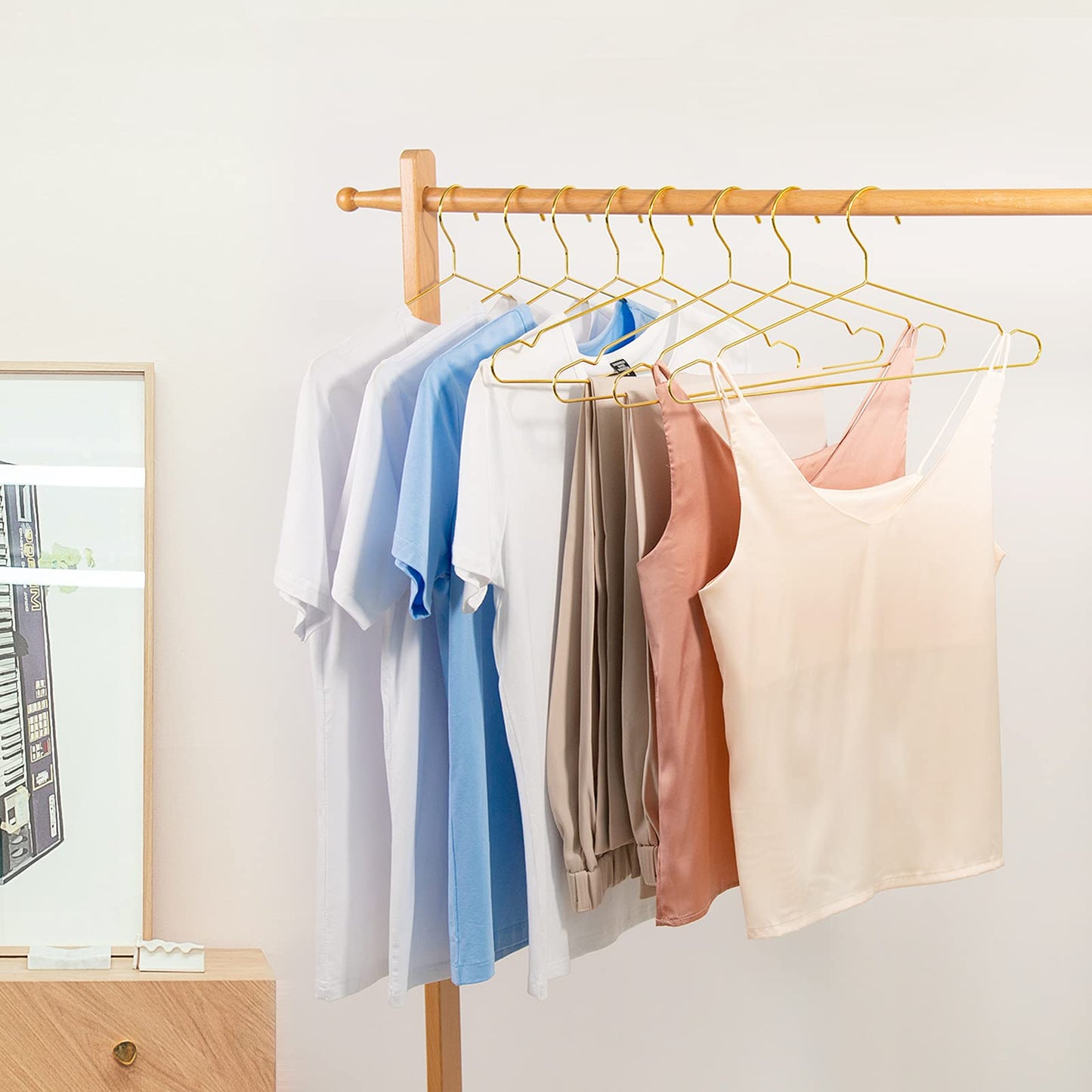 Nature Smile 45CM Heavy Duty Metal Hangers, Space Saving suit Hangers, Metal Clothes Hangers, Coat Hanger
