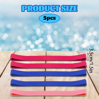 Towel Bands for Sun Loungers, 5 Pack Windproof Sunbed Towel Bands, High Elasticity Towel Bands for Pool, Chairs, Cruise