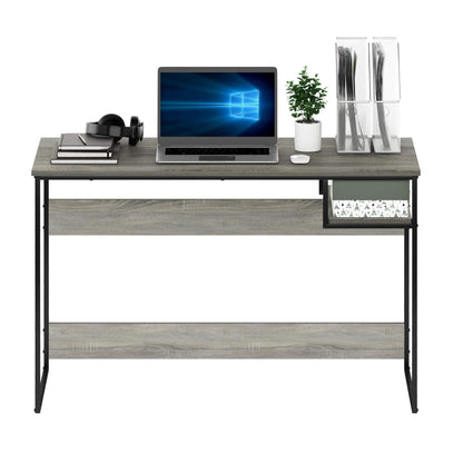 Furinno Moretti Modern Lifestyle Study Desk, Computer Desk, 114 cm (W), French Oak Grey