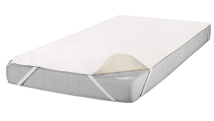 Setex kalmuck Mattress Protector, Bed Protector, Single Double Mattress Cover, Corner Rubber, 100% Cotton, Classic, Raw White, 2107, Cotton, Natural