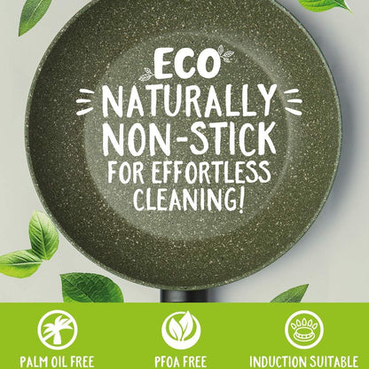 Prestige Eco Non Toxic Non Stick Frying Pan Set of 2 - Induction Frying Pans Set 20cm & 24cm, PFOA Free, Dishwasher Safe Cookware Made in Italy of