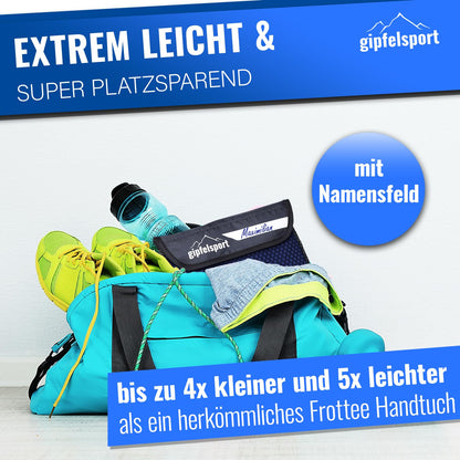 gipfelsport Microfibre Towel Set2 1x S(80x40cm) & 1x XL(180x80cm) Navy