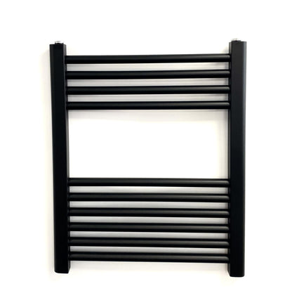 Greened House Milano Black Heated Towel Rail 500mm W x 600mm H