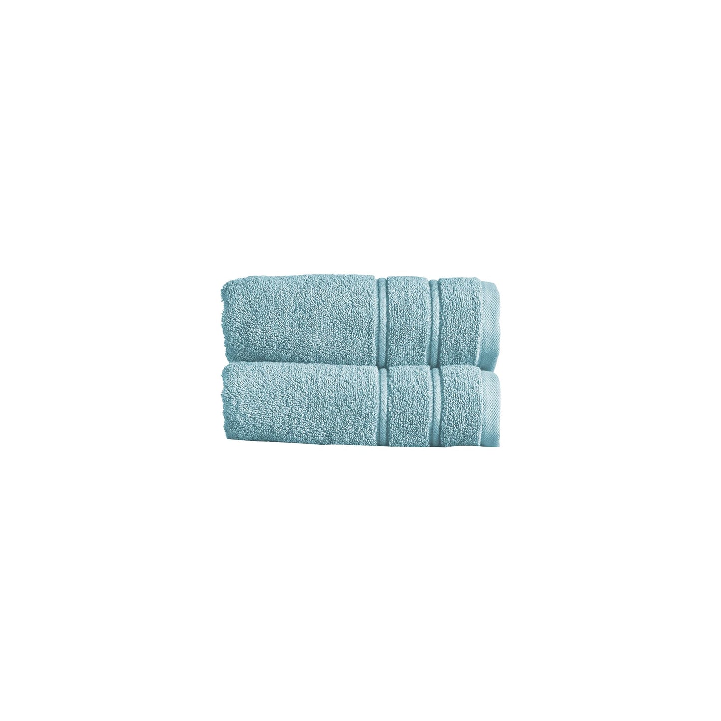 Christy Antalya Hand Towels | Set of 2 | 100% Turkish Cotton | 600GSM | Soft Plush Luxury Towel Set | 50cm x 90cm | Quick Dry | Ocean Blue