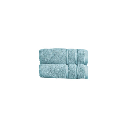 Christy Antalya Hand Towels | Set of 2 | 100% Turkish Cotton | 600GSM | Soft Plush Luxury Towel Set | 50cm x 90cm | Quick Dry | Ocean Blue