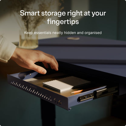 Desktronic Desk Drawer, Hidden Desk Organizer, Under-Desk Storage Drawer, Easy Installation, Space-Saving, Large Capacity, Metal