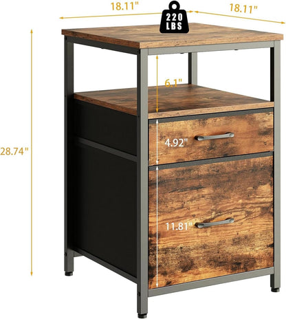 Herture Mini Fridge Stand, Small Refrigerator Stand with 3 Storage
