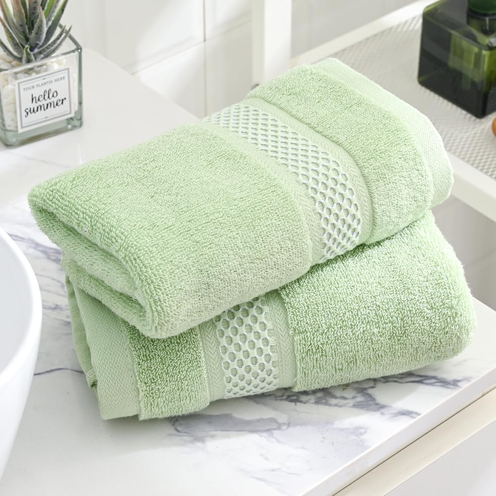 sense gnosis Grey Hand Towel Set of 2 Soft Absorbent Face Towels 100% Cotton Decorative Hand Towels for Bathroom Shower 13 X 29 Inch