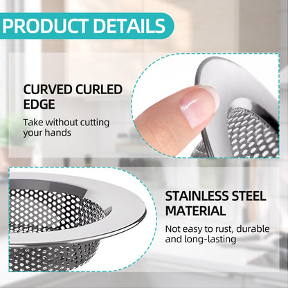 4PCS Stainless Steel Kitchen Sink Strainer Plug, Sink Strainer for Shower
