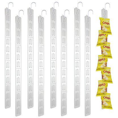 JINGHANGER Pack of 30 Hanging Strips Plastic Merchandise Show Stripes with Hooks Display Merchandise Strips for Retail Displays 60 x 4 cm