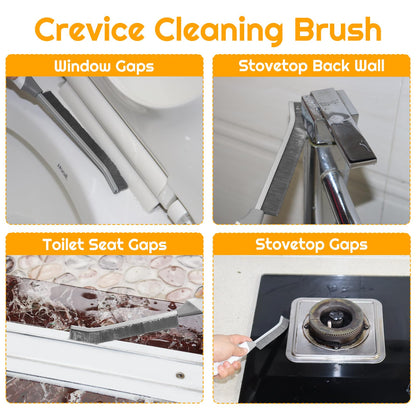 SUOXU Cleaning Brush Toilet Brush,Home Kitchen Bathroom Window Crevice Cleaning Brush,2 pcs Hard Bristle Magic Gap Cleaning Tool,Tile Groove Gap