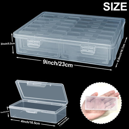 DARUITE Bead Storage Box, 13 Pcs Small Plastic Containers with Lids