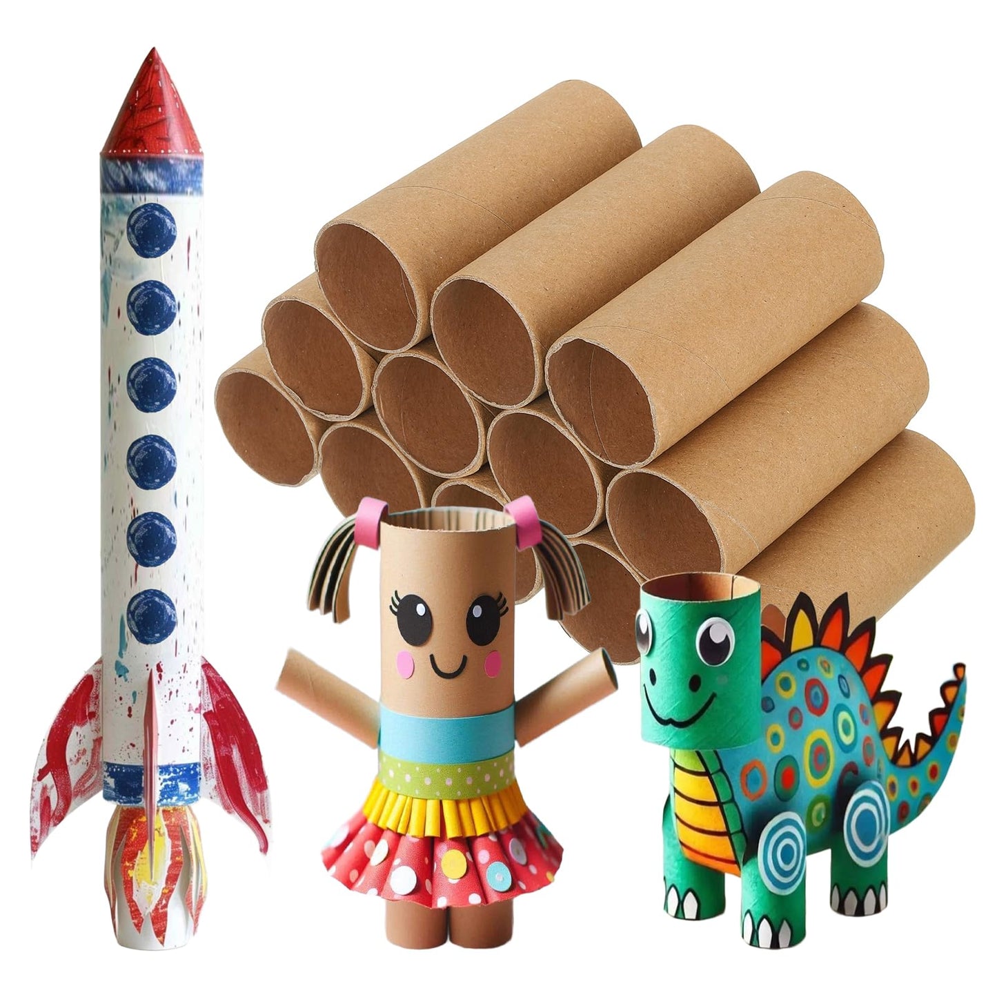 PATIKIL 12 Pcs Cardboard Tubes 1.6 x 3.9 Inch Toilet Paper Rollers Bulk for Crafts Empty Round Towel Tissue for Creative Design Crafting Supplies