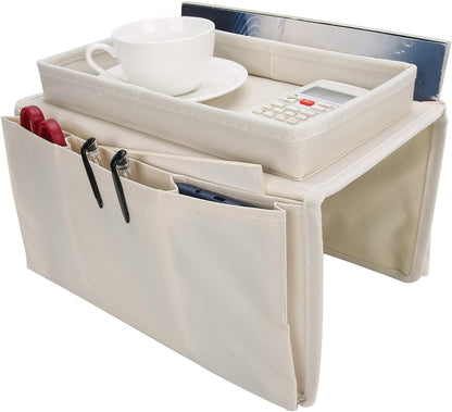 Sofa Armrest Tray Sofa Caddy Armchair Remote Control Holder Sofa Couch Caddy Pocket Organizer TV Organizer Sofa Organizer Bed Caddy with 6 Pockets