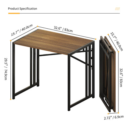 Lutown-Teen Folding Desk 47 inch No Assembly Required, White