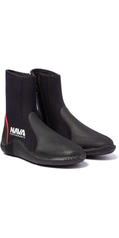 Nava Performance 5mm Neoprene Wetsuit Zipped Boots NAVABT02 - Black - Unisex - Nava Footwear - 8