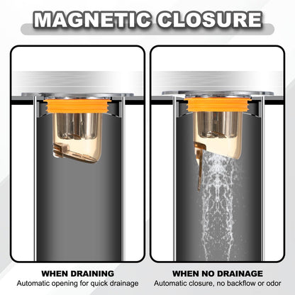 uxcell Odor Proof Floor Drain, ABS Floor Drain Cover Shower Plug Drain Backflow Preventer Suitable for 1.3-1.7" Caliber Pipes Tubes Bathroom Kitchen