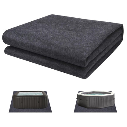 SINBLUE Square Hot Tub Flooring Mat 7.5 x 7.5 FT Inflatable Floor Protector