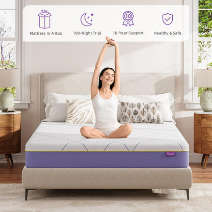 Vesgantti 18CM Cooling Gel Memory Foam Mattress - Small Double, Medium Firm