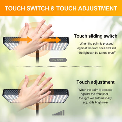 FECiDA Standing Grow Lights for Indoor Plants Full Spectrum, Stepless Dimming Grow Light with Stand for Tall Bonsai Plants, 4/8/12/16 Hr Timer, 2000