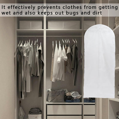 GroveEss Long Dress Bags Covers,60x140cm Full Zipper Clothes Protector Hanging Bags,Dust Proof Water Resistant Clothing Storage Bags for Travel