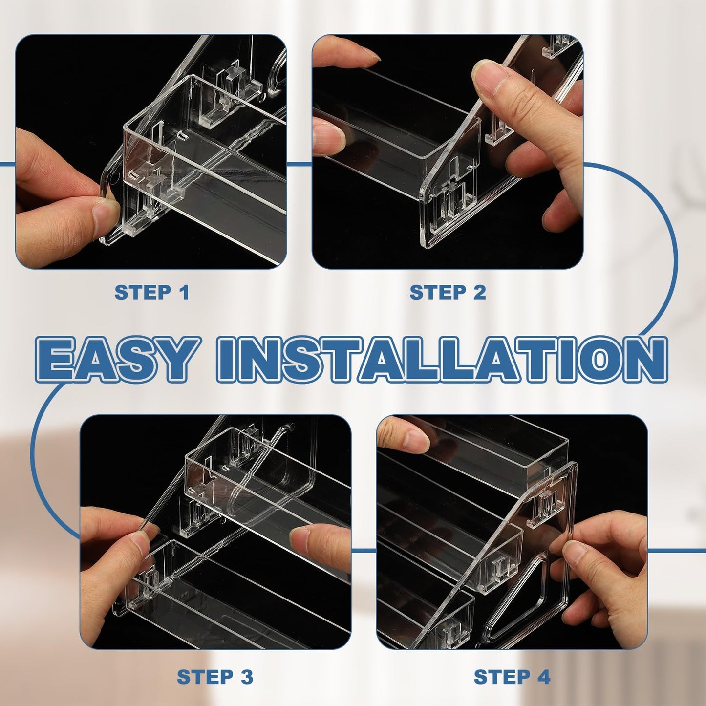 PATIKIL 6 Tier Acrylic Card Display Stand, Portable Postcard Rack Holder Organizer Versatile Display for Trading Cards Baseball PSA Stickers Stamp