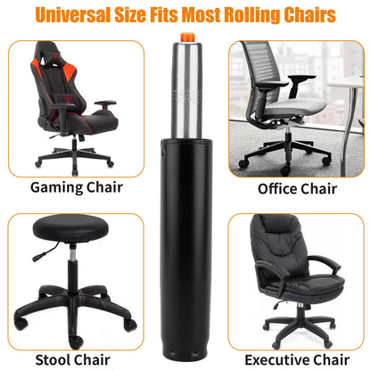 450 Lbs Office Chair Replacement Parts, Class 4 Hydraulic Pneumatic Piston, Black Heavy Duty Steel Gas Lift Cylinder