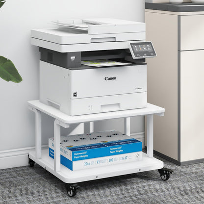 PUNCIA 2-Tier Laser Printer Stand with Storage Shelf for Home Office