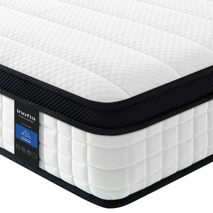 Inofia King Memory Foam SpingMattress 9.4 Inch,5FT Spring Mattress with Medium Firm Feel