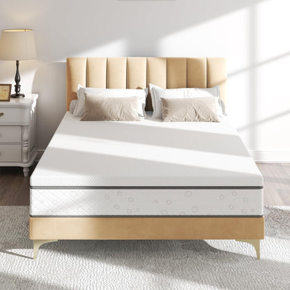 WOWTTRELAX Memory Foam Mattress Topper Single Bed, 3 IN Dual-Layer Extra Thick, Flexible Ventilated Design With Washable & Removable Knitting Cover,