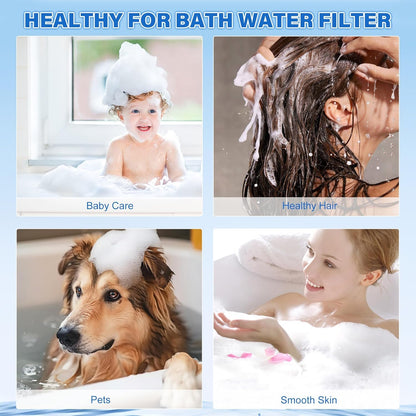 Bath Filter for Baby and Adults with Shower Ball and Shampoo Brush