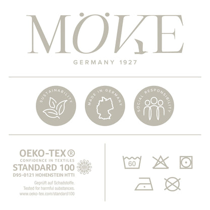 Möve Eden face cloth 30 x 30 cm, 80% cotton / 20% linen, nature/black