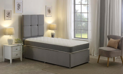 Extreme Comfort Hybrid Grey Essentials Mattress | 4ft Small Double (120cm x 190cm) | Memory Foam & Bonnell Spring | Plush Feel | Cooltouch Plus Sleep