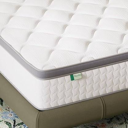 Novilla 5FT King Size Mattress - 25cm Medium Firm Hybrid Mattresses | UK Pocket Sprung & Foam for Target Support & Luxury Comfort, Soft-Touch Cover