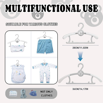 Baby Clothes Hangers 20 Pack, Plastic KidsHangers Space Saving for Closet
