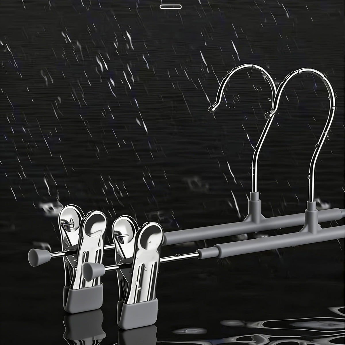 20 Pack Trouser Hanger, 30cm Pants Hangers Space Saving Skirt Hangers with Adjustable Clips,Heavy Duty Clothes Coat Garment Jeans Hangers