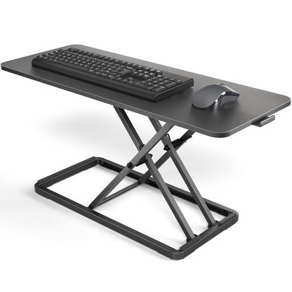 VIVO Single Top 30 inch Scissors Lift Keyboard and Mouse Riser, Height Adjustable Laptop Desk, for Ergonomic Sit Stand Workstations, Black, DESK-V030A