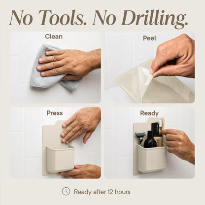 TOOLETRIES The James Organizer, Shower Storage Holder - Sand