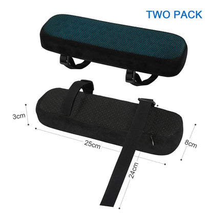 JoyPlus Chair Armrest Pads, 2 PCS Office and Gaming Chair Armrest Covers, Memory Foam Soft Elbow Pillow with Gel Cooling Pad for Elbows and Forearms