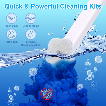 Disposable Toilet Brush, Toilet Brushes & Holders with 48 Cleaner Refills