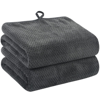 VIVOTE Microfibre Bath Towels Set Soft Bath Sheet 70x140cm Grey 2 Pieces